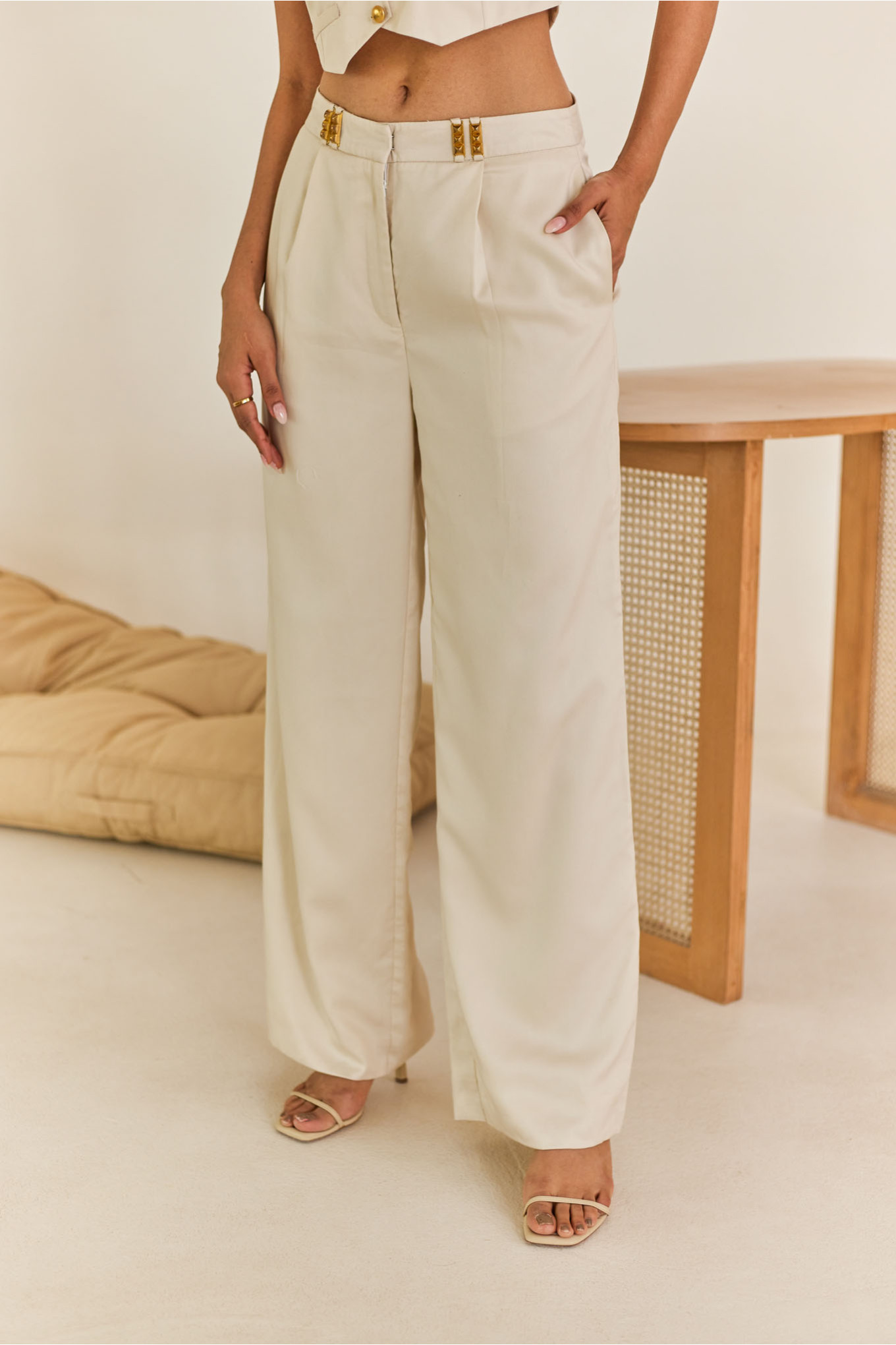 Buy Cream Trousers  Pants for Women by Jaipur Kurti Online  Ajiocom