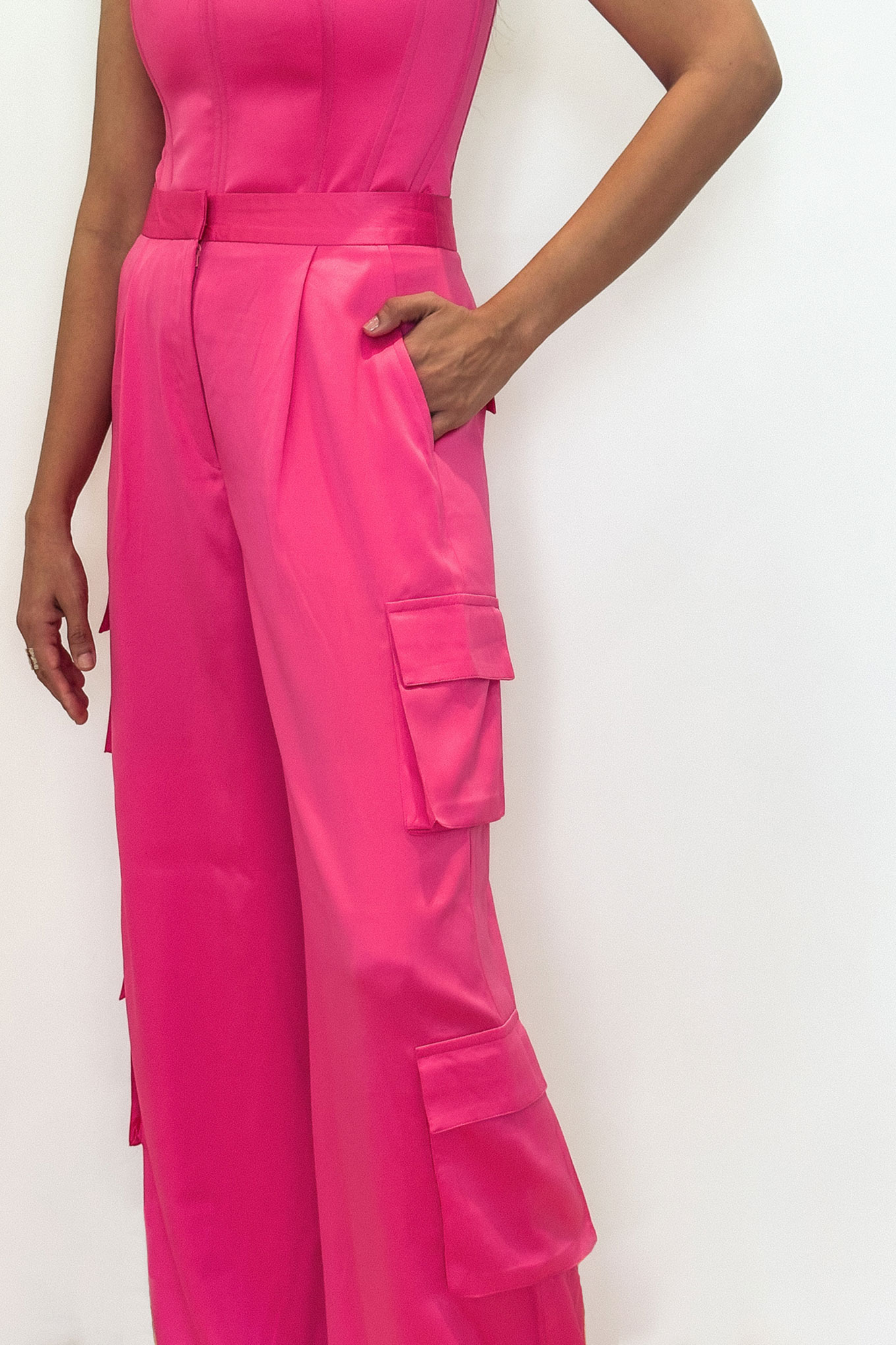 Lori Bright Pink Cargo Trousers  Anonymous The Company