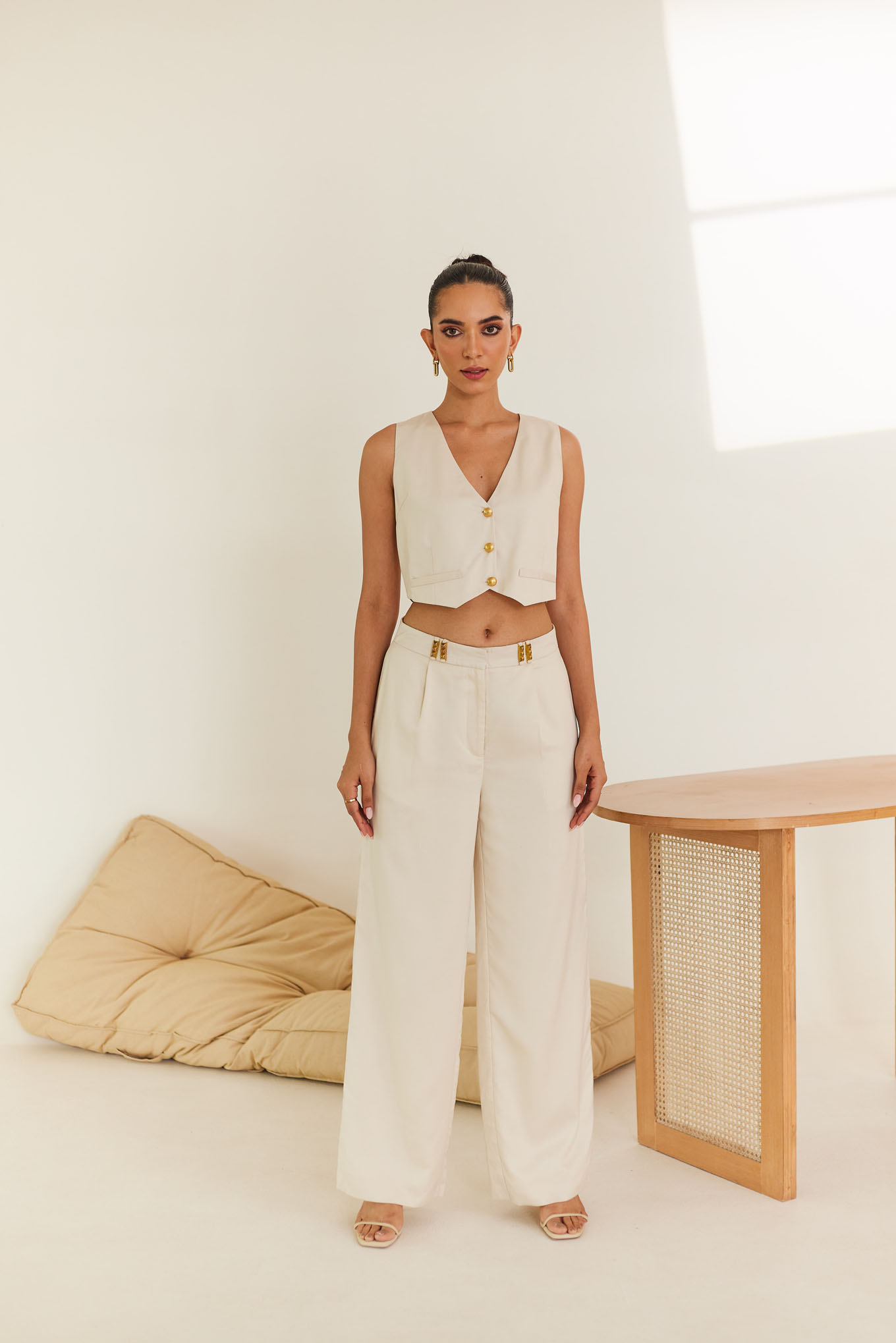 Buy Polo Ralph Lauren Women Natural Silk-Linen Wide-Leg Pant Online -  976798 | The Collective